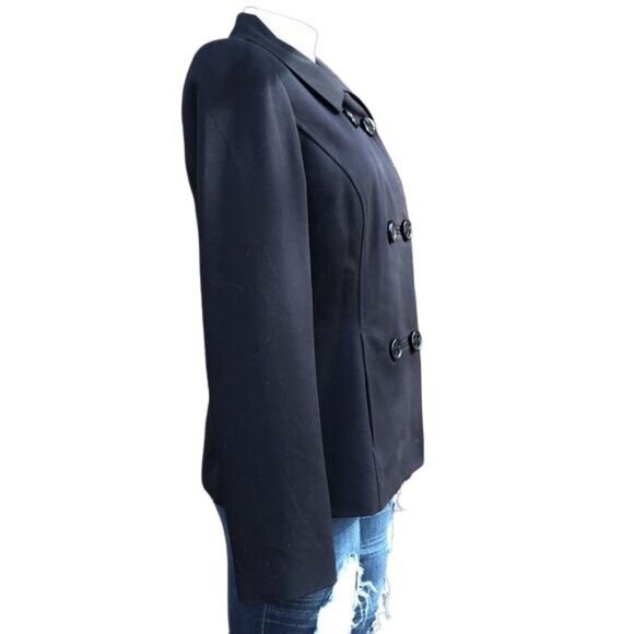 Atelier Pea Coat Double Breasted Black Womens Jacket NWT Size 8 - Picture 5 of 8